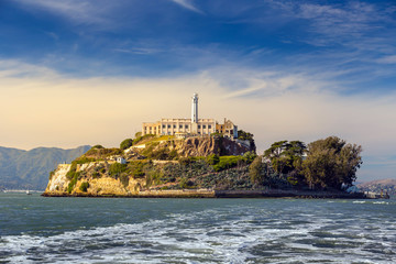 Obraz premium Wyspa Alcatraz w San Francisco