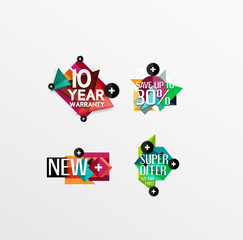 Set of labels, stickers, banners, badges and elements for sale