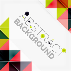 Abstract geometric background. Modern overlapping triangles