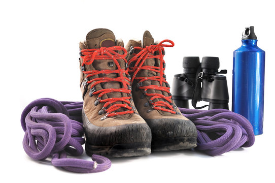 chaussures de randonnée et équipement de montagne