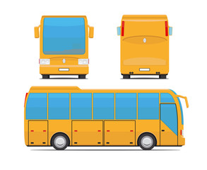 Yellow bus vector illustration