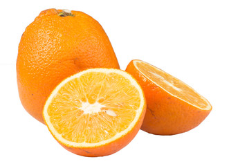 Orange fruit isolated on white background