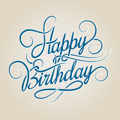 Happy Birthday hand drawn lettering