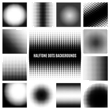 Halftone dots backgrounds