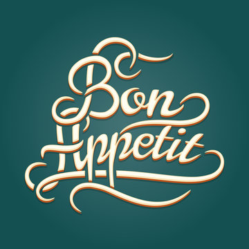 Bon Appetit vintage lettering
