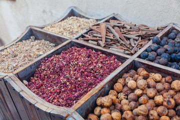 Spices At The Spice Souk Of Deira. Dubai, UAE