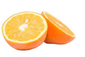 Orange fruit isolated on white background
