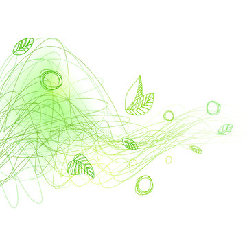 Summer linear drawing background