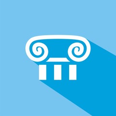 Icono capitel azul sombra