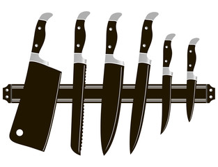 Vector Icons of kitchen knifes
