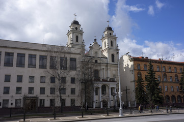 Fototapeta na wymiar Church of the Blessed Virgin Mary in Minsk