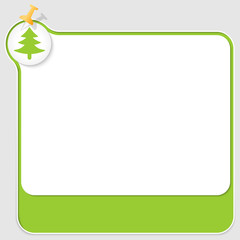 Green text box with pushpin and tree symbol