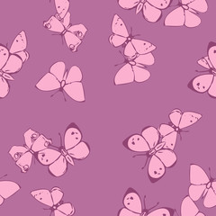 seamless vector pattern with butterflies