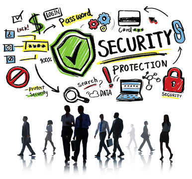 Business Office Worker Security Protection Information Concept