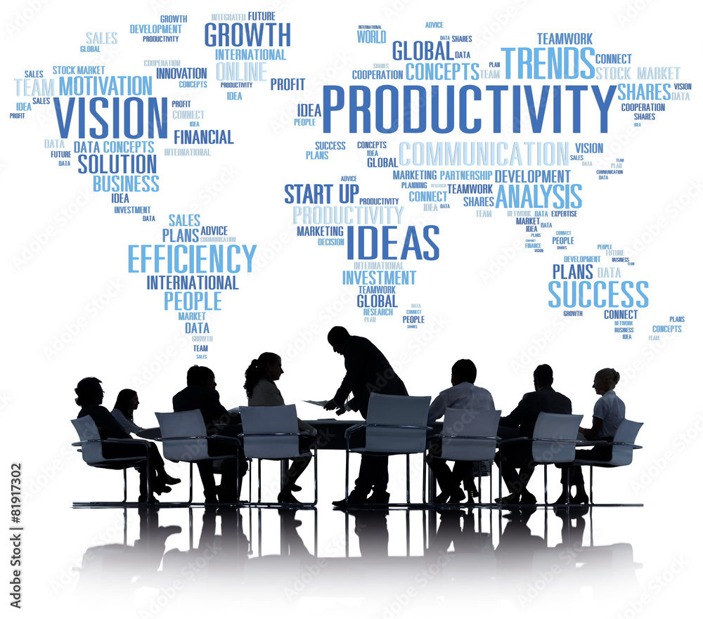 Wall mural productivity mission strategy business world vision concept - Wall murals