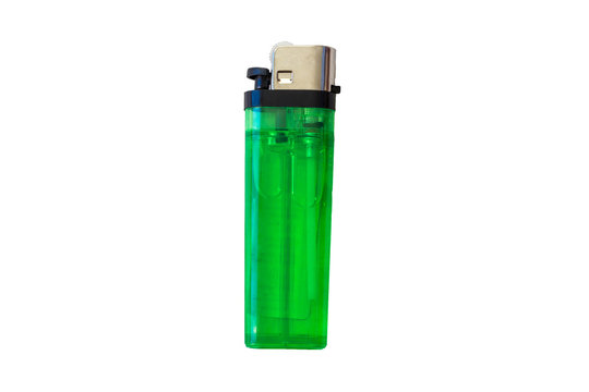 disposable gas lighter on white background