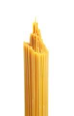 Bunch of spaghetti pasta. Isolated on white background