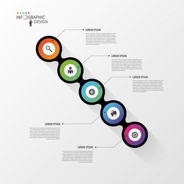 Infographics vector design template. Abstract illustration