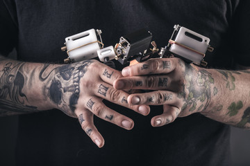Man tattoo artist