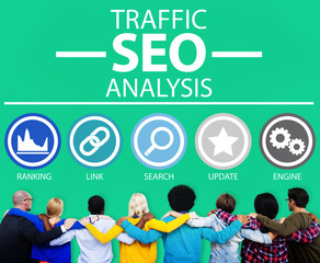 Search Engine Optimisation Analysis Information Data Concept