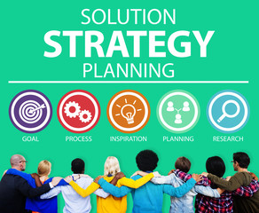 Strategy Business Goals Solution Success Concept