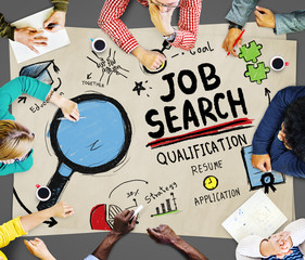 Job Search Qualification  Recruitment Hiring Application Concept