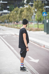 young handsome bearded hipster man