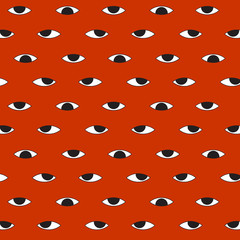 hundred evil eye vector halloween pattern background