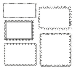 Set of doodle loop frames