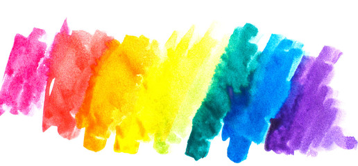 Rainbow abstract watercolors.