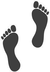 Traces de pied silhouette 2