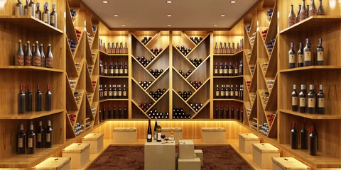 Fotobehang Wine cellar © slavun
