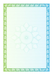 Certificate. Vector pattern currency and diplomas