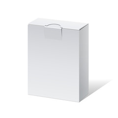 Realistic White Package Box. For Software