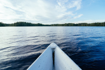 Rowing boat on a lake