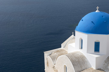 Oia's Church in Santorini island, Greece