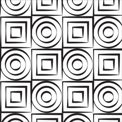 Art circle and square vector pattern background