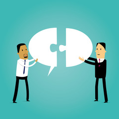 Business teamwork illustration-Group of cartoon business people