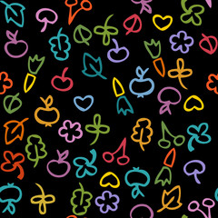 doodle vector seamless pattern