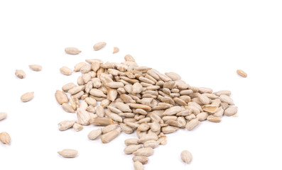 Peeled sunflower seeds.