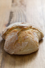 bread on brown background