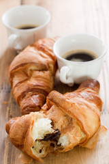 croissant with coffee