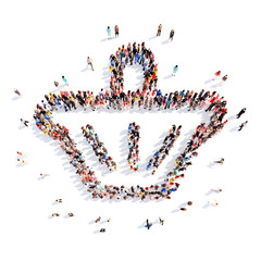 people in the form of a basket.