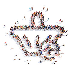 people in the form of a basket.