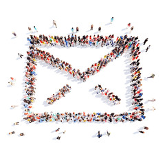 people in the form of a letter.