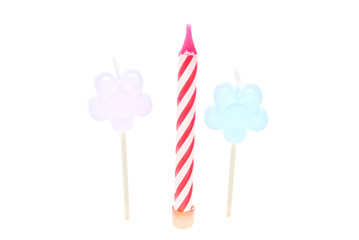 three colored Candles