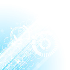 Blue technology business template background.