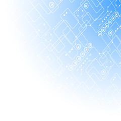 Blue technology business template background.