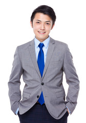 Young good looking asian business man