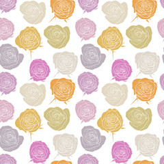 vector seamless pattern with roses